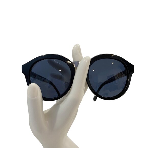 Diesel Womens Round Black Sunglasses With Denim Accents & Dark Lenses 3-2.4 - Picture 5 of 16